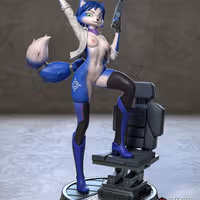 Krystal Fox Statue | Star Fox Fan Art by Azerama SFW,NSFW 3d printed,3d printed statue,nsfw statue,Star Fox,Krystal Fox Statue