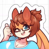 Maya 3 furry girl Sticker | Original Vinyl Sticker SFW furry sticker,sticker,Squirrel Girl,sfw sticker,stickers