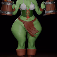 Goblin Girl Barmaid Statue | Original Fan Art by Digital Dark SFW,NSFW,Futa futa statue,3d printed,nsfw statue,Goblin Girl Barmaid Statue,3d printed figure,3d printed,futa figurines,futanari figurines,futanari statue