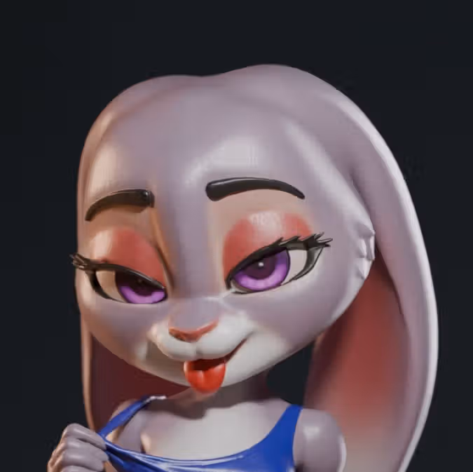 Judy Hops Statue | Zootopia Fan Art by Gibly SFW,NSFW 3d printed statue,3d printed,Zootopia Statue,nsfw statue,3d printed figure,Judy Hops Statue