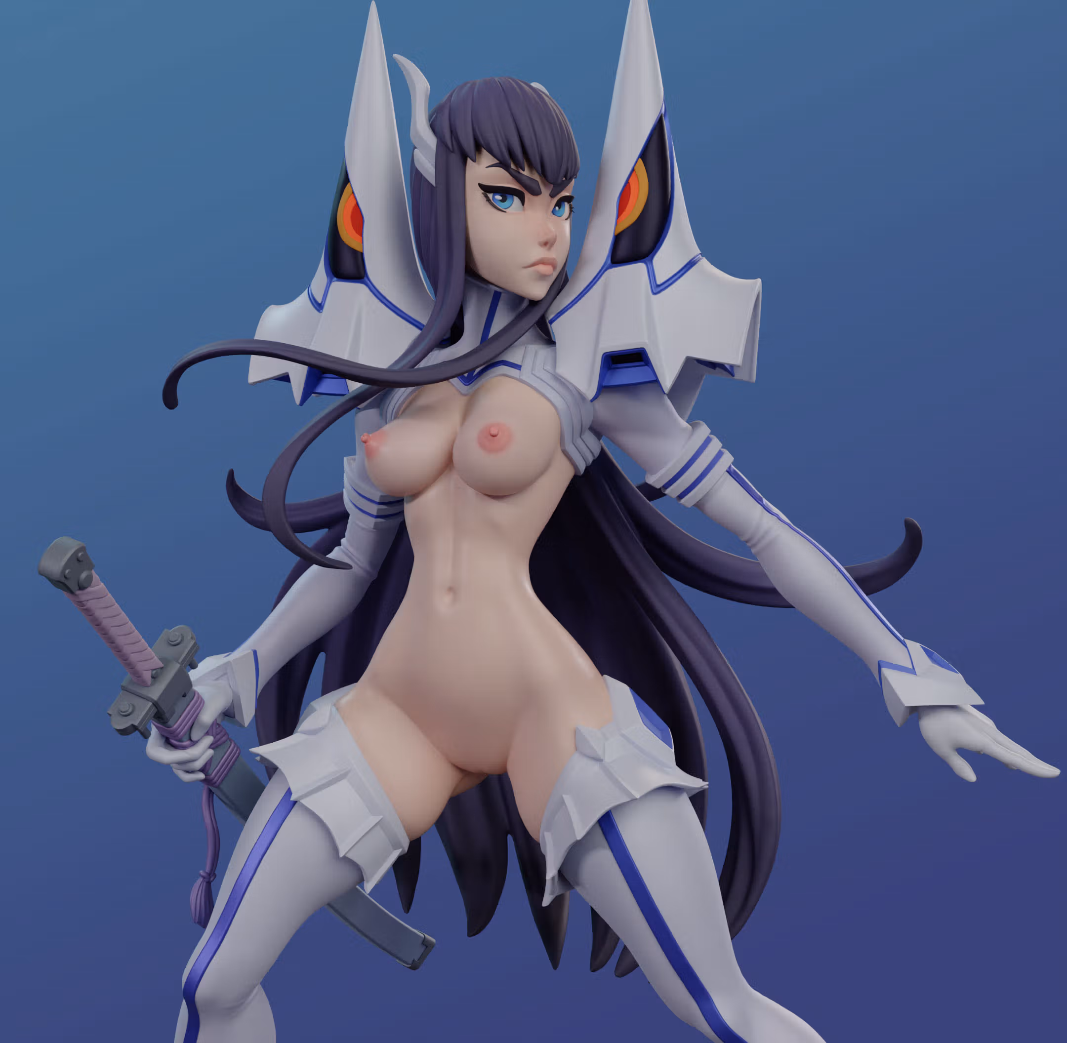 Statua Satsuki Kiryuin | Kill La Kill Fan art di Dinamuuu3d SFW,NSFW 3d printed statue,3d printed,Kill La Kill Statue ,3d printed figure,nsfw statue,Satsuki Kiryuin Statue 