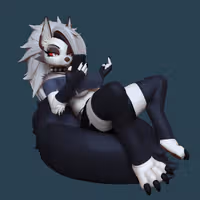 Loona NSFW Statue | Helluva Boss Fan Art by GeneralButa SFW,NSFW 3d printed statue,3d printed,nsfw statue,Loona Statue,3d printed figure,furry statue,Helluva Boss