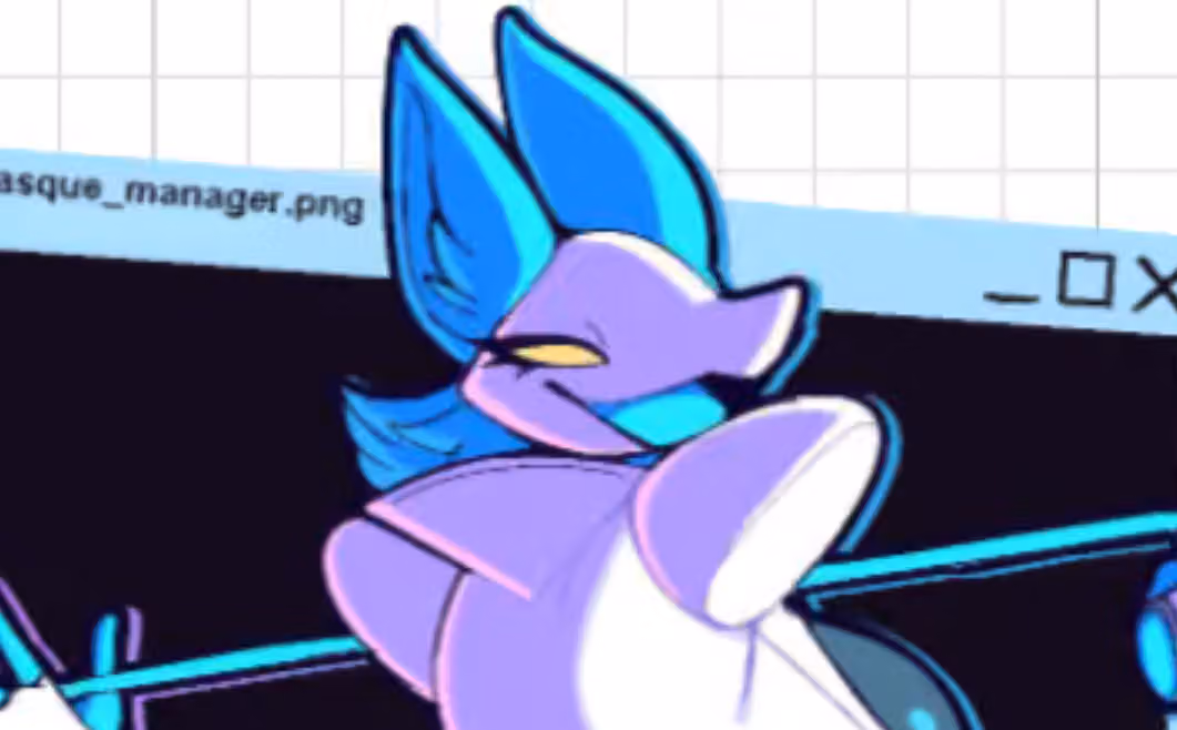 Tasque Manager v2 Furry Sticker | Deltarune Vinyl Sticker SFW furry sticker,sfw sticker,Tasque Manager sticker,Deltarunesticker