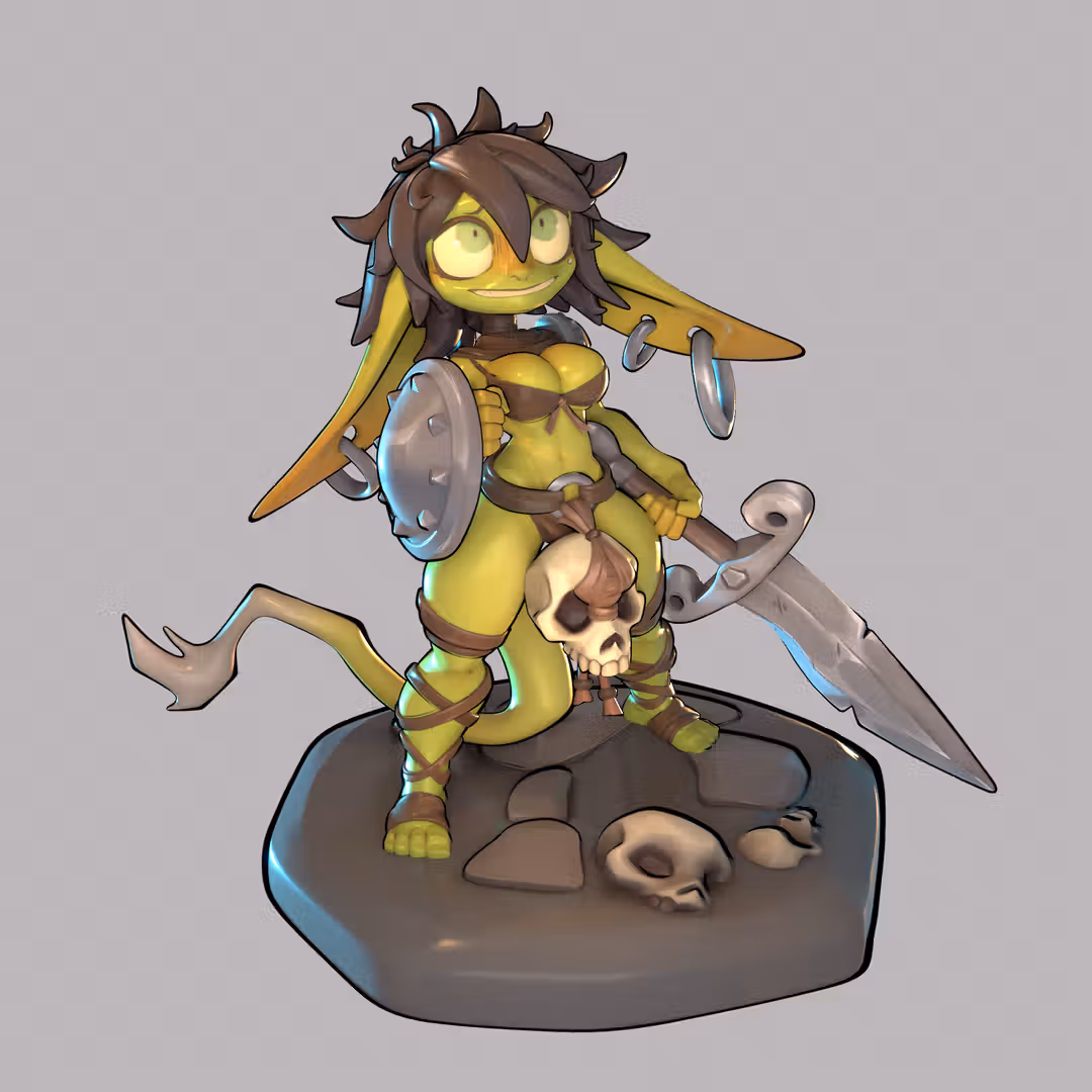 Bandit Goblin Miniature | DnD Fan Art by 1ndefference  SFW 3d printed,goblin miniature,3d printed miniature,sfw miniature,Bandit Goblin