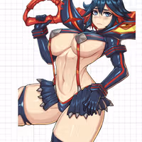 Ryuko Matoi Sticker | Kill la Kill Vinyl Sticker SFW,NSFW sfw sticker,Ryuko Matoi sticker,nsfw sticker,Kill la Kill stickers,anime girl sticker