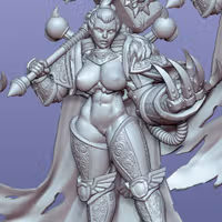 Female SpaceKnight Evadon Miniature | 40k Fan Art by Gaz Minis SFW,NSFW 3d printed,miniature,40k miniature,Female SpaceKnight Evadon,3d printed miniature,nsfw miniature
