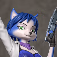 Krystal Fox Statue | Star Fox Fan Art by Azerama SFW,NSFW 3d printed,3d printed statue,nsfw statue,Star Fox,Krystal Fox Statue