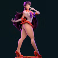 Figura Sailor Mars | Sailor Moon Fanart autorstwa Azaak3d SFW 3d printed statue,3d printed,sfw statue,Sailor Moon statue,Sailor Mars statue