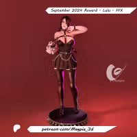 LULU Statue | Final Fantasy Fan Art by Magpie3d SFW,NSFW,Futa 3d printed statue,3d printed,3d printed figure,nsfw statue,futa statue,futa figurines,futanari figurines,futanari statue,LULU statue,Final Fantasy statue