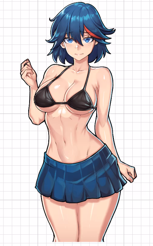 Ryuko Matoi Bikini V1 Sticker | Kill la Kill Vinyl Sticker SFW,NSFW sfw sticker,Ryuko Matoi sticker,nsfw sticker,Kill la Kill stickers,anime girl sticker