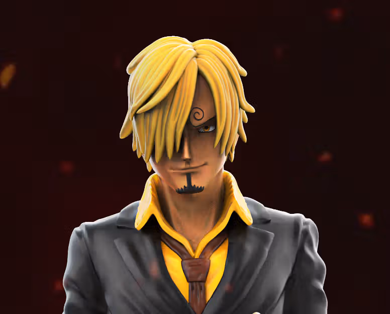 Sanji Statue | One Piece Fan Art by Nacho3dSculptor SFW 3d printed,3d printed statue,3d printed figure,Sanji statue,One Piece statue,nsfw statue