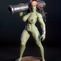 Statue Boomka The Orc Pirate | DnD Fan art par TorridaMinis SFW,NSFW 3d printed,3d printed statue,nsfw statue,3d printed figure,Boomka The Orc Pirate Statue,dnd Statue