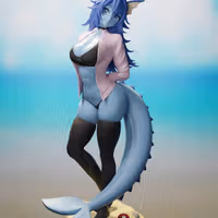 Vaporeon Eevee Statue | Pokemon Fanart von FunserviceSTL SFW,NSFW,Futa 3d printed,3d printed statue,nsfw statue,futa statue,furry statue,Vaporeon Statue,Pokémon Statue,futa figurines,futanari figurines,futanari statue