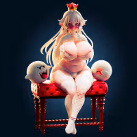 Princess Booette Shy & Chubby Statue | Super Mario Fan Art by Officer Rhu SFW,NSFW,Futa 3d printed,Princess Booette statue,futa statue,Super Mario statue,furry statue,nsfw statue,futa figurines,futanari figurines,futanari statue