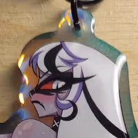 Llavero Carmilla Carmine | Hazbin Hotel Llavero acrílico NSFW Carmilla Carmine keychain,furry keychain,Hazbin Hotel keychain,nsfw keychain