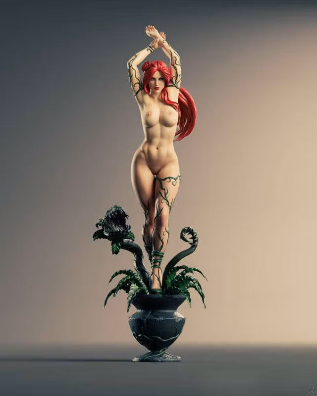 Statue Poison Ivy | DC Fan art par Abe3D SFW,NSFW 3d printed statue,poison ivy,dc,3d printed figure,3d printed,nsfw statue