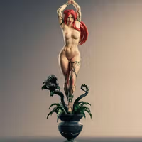 Statue Poison Ivy | DC Fan art par Abe3D SFW,NSFW 3d printed statue,poison ivy,dc,3d printed figure,3d printed,nsfw statue