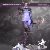 Statua Sylvanas Windrunner | World of Warcraft Fan art di OXO3D SFW,NSFW 3d printed statue,3d printed,nsfw statue,3d printed figure,Sylvanas Windrunner Statue,World of Warcraft Statue