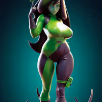 Figura Shego | Kim Possible Fanart autorstwa Officer Rhu SFW,NSFW,Futa 3d printed statue,3d printed,3d printed figure,Shego Statue,Kim Possible Statue,futa statue,futa figurines,futanari figurines,futanari statue,nsfw statue