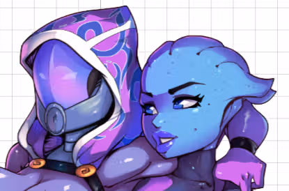 Tali'zorah And Liara T'soni Sticker | Mass Effect Vinyl Sticker NSFW Liara T'soni sticker,Mass Effect sticker,stickers,sfw sticker