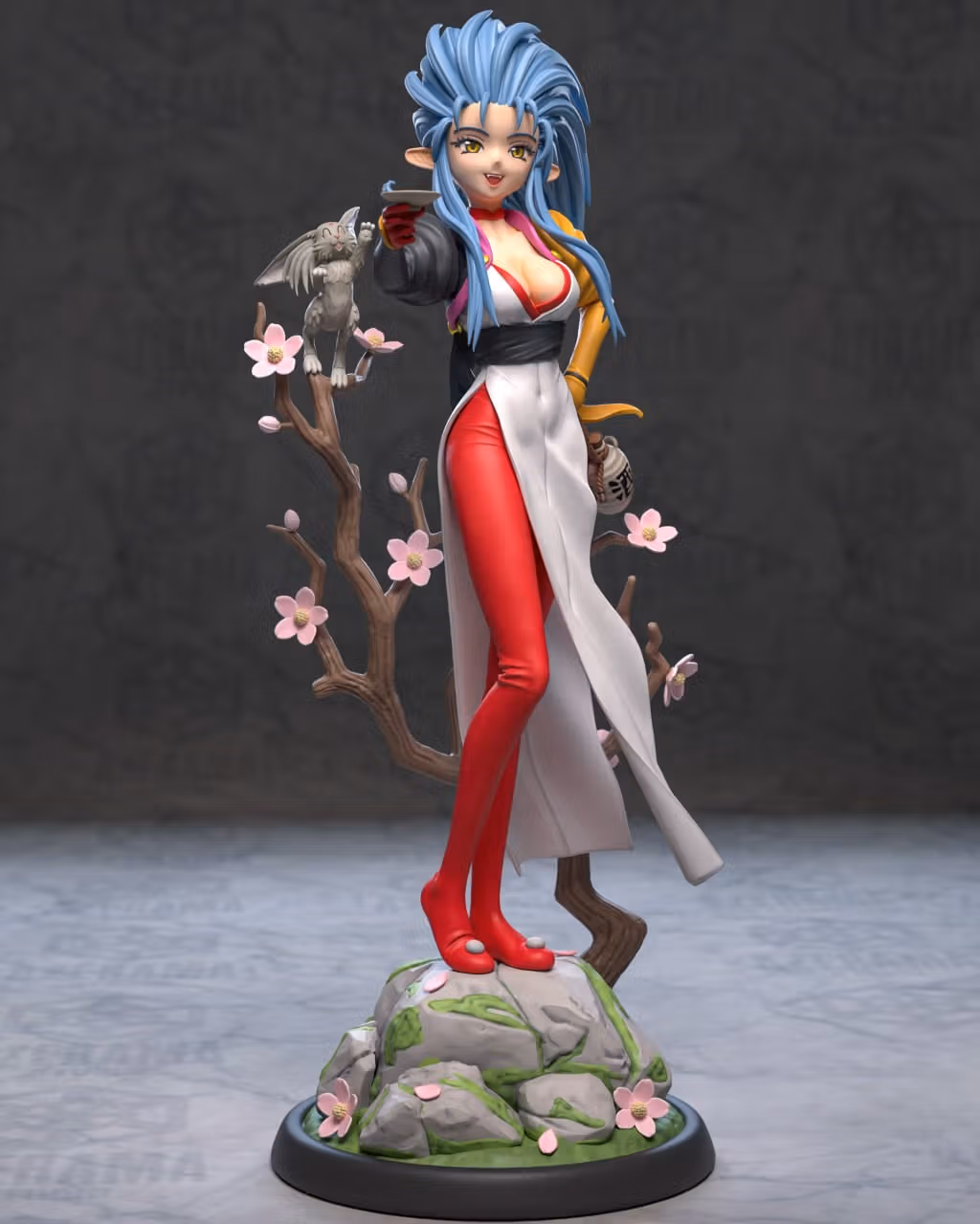 Ryoko Hakubi Statue | Tenchi Muyo Fan Art by Azerama SFW,NSFW 3d printed,3d printed statue,nsfw statue,Ryoko Hakubi statue,Tenchi Muyo statue