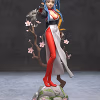 Ryoko Hakubi Statue | Tenchi Muyo Fan Art by Azerama SFW,NSFW 3d printed,3d printed statue,nsfw statue,Ryoko Hakubi statue,Tenchi Muyo statue