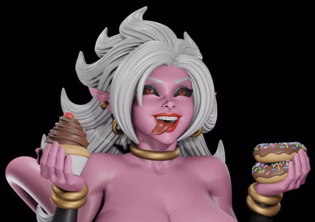 Android 21 Statue | Dragon Ball Fan Art by Digital Dark SFW,NSFW,Futa 3d printed statue,3d printed,nsfw statue,3d printed figure,Android 21 Statue,Dragon Ball,futa statue,futa figurines,futanari figurines,futanari statue