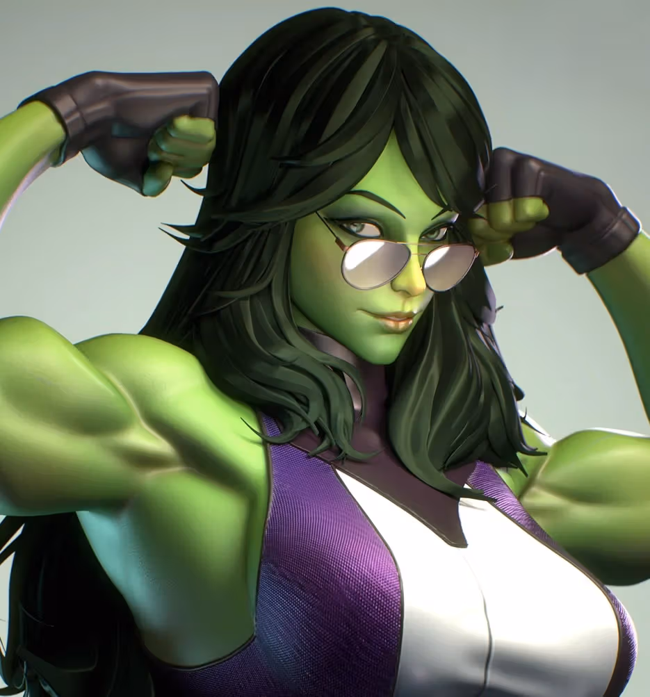 She-Hulk Statue | Marvel Fan Art by E.S Monster SFW,NSFW 3d printed,3d printed statue,She-Hulk Statue ,nsfw statue,Marvel statue 