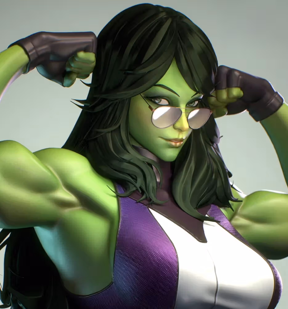 She-Hulk Statue | Marvel Fan Art by E.S Monster SFW,NSFW 3d printed,3d printed statue,She-Hulk Statue ,nsfw statue,Marvel statue 