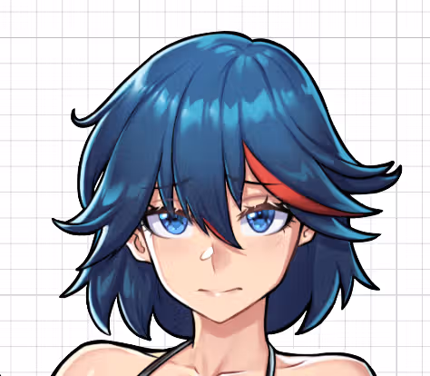 Ryuko Matoi Bikini V1 Sticker | Kill la Kill Vinyl Sticker SFW,NSFW sfw sticker,Ryuko Matoi sticker,nsfw sticker,Kill la Kill stickers,anime girl sticker