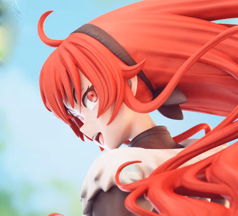Berserker King Eris Statue | Mushoku Tensei Fan Art by PikkyPrints SFW 3d printed statue,3d printed,3d printed figure,Berserker King Eris Statue,Mushoku Tensei Statue,sfw statue