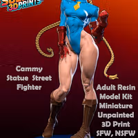 Estatua Cammy | Street Fighter Fan art por Yan-H SFW,NSFW 3d printed statue,3d printed,3d printed figure,nsfw statue,Cammy statue,Street Fighter statue