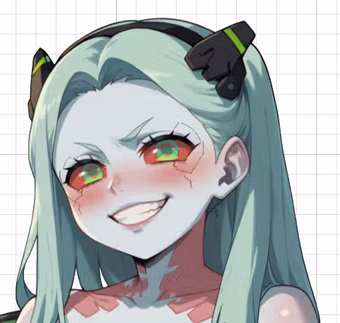 Rebecca Futa Sitting Sticker | Cyberpunk Edgerunners Vinyl Sticker Futa stickers,Rebecca Sitting sticker,Cyberpunk sticker,futa sticker