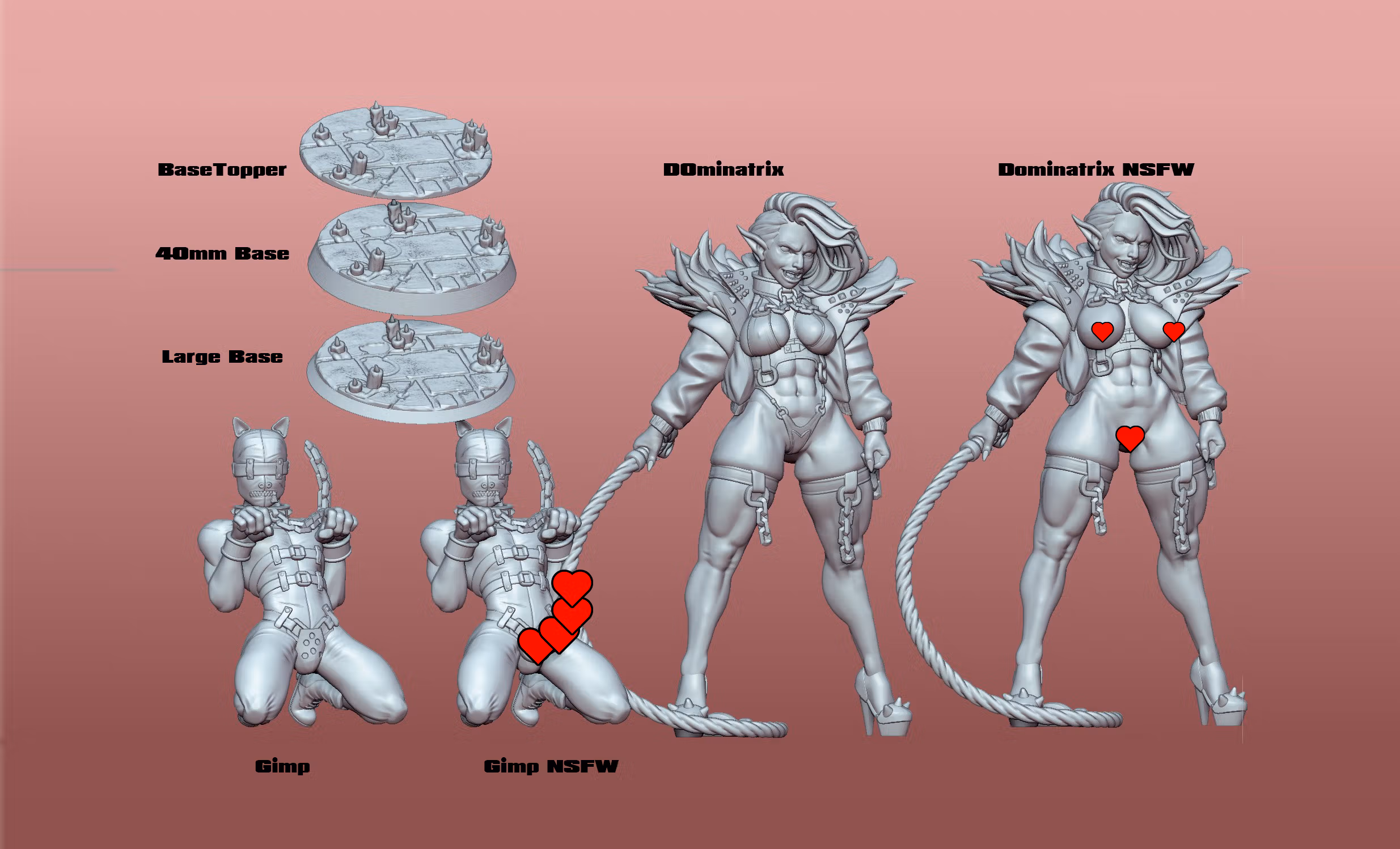 Orc Dominatrix Viki Miniature | DnD Fan Art by Gaz Minis SFW,NSFW 3d printed,miniature,dnd miniature,Orc Dominatrix Viki,3d printed miniature,nsfw miniature