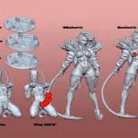 Orc Dominatrix Viki Miniature | DnD Fan Art by Gaz Minis SFW,NSFW 3d printed,miniature,dnd miniature,Orc Dominatrix Viki,3d printed miniature,nsfw miniature