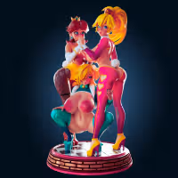Statua Princess Peach, Daisy, Rosalina Diorama | Super Mario Fan art di Officer Rhu SFW,NSFW,Futa 3d printed,Princess Peach statue,futa statue,Super Mario statue,furry statue,nsfw statue,futa figurines,futanari figurines,futanari statue,Princess Daisy statue,Princess Rosalina statue