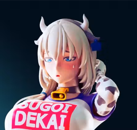 Tsuki Uzaki Statue | Uzaki Chan Fan Art by Officer Rhu SFW,NSFW,Futa 3d printed statue,3d printed,futa statue,nsfw statue,Tsuki Uzaki Statue,Uzaki Chan Statue,futa figurines,futanari figurines,futanari statue,furry statue