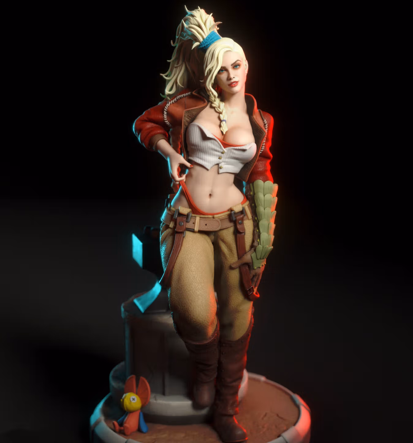 Gemma Blacksmith Statue | Monster Hunter Fan Art by TorridaMinis SFW,NSFW 3d printed,3d printed statue,nsfw statue,3d printed figure,Monster Hunter Statue,Gemma Blacksmith Statue