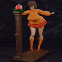 Velma Statue | Scooby-Doo Fanart von PolyBitsArt SFW,NSFW 3d printed statue,3d printed,Velma Statue,3d printed figure,Scooby-Doo Statue,nsfw statue