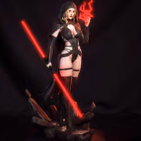 Darth Zannah Statue | Star Wars Fan Art by Abe3D SFW,NSFW 3d printed statue,Darth Zannah Statue,Star Wars statue,3d printed figure,3d printed,nsfw statue