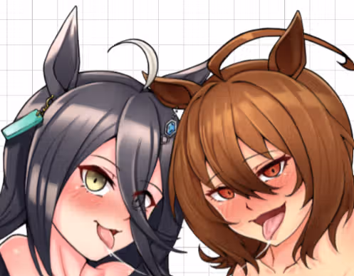 Agnes Tachyon x Manhattan Cafe Futa Sticker | Umamusume Futanari Stickers Ecchi Cartoon Futa futanari sticker,futa sticker,Manhattan Cafe sticker,Agnes Tachyon sticker,umamusume sticker