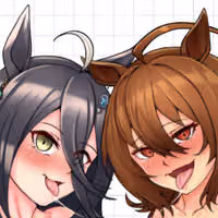 Autocollant Agnes Tachyon x Manhattan Cafe Futa | Umamusume Autocollants Futanari Ecchi Cartoon Futa futanari sticker,futa sticker,Manhattan Cafe sticker,Agnes Tachyon sticker,umamusume sticker