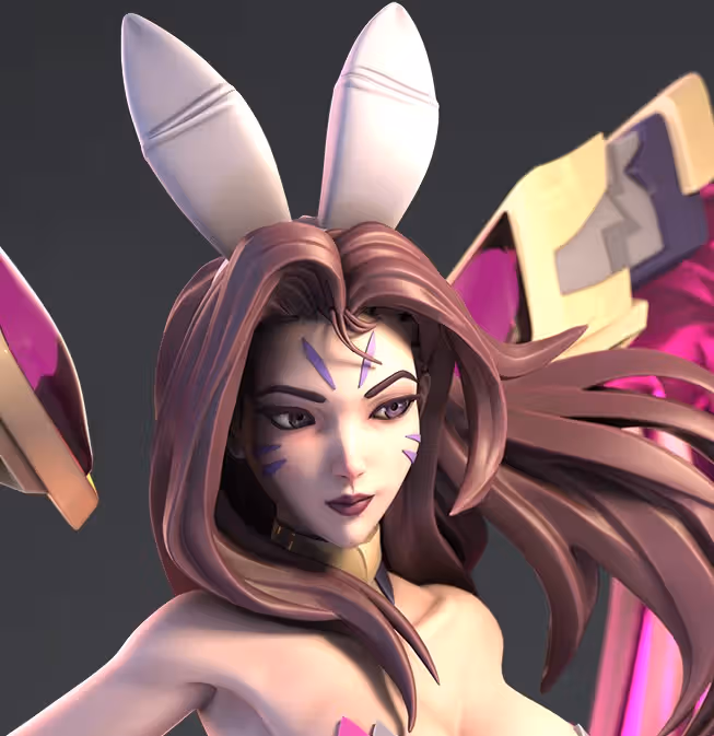 KaiSa Bunny Statue | League of Legends Fan Art by Azerama SFW,NSFW 3d printed,3d printed statue,nsfw statue,KaiSa Bunny statue,league of legends statue