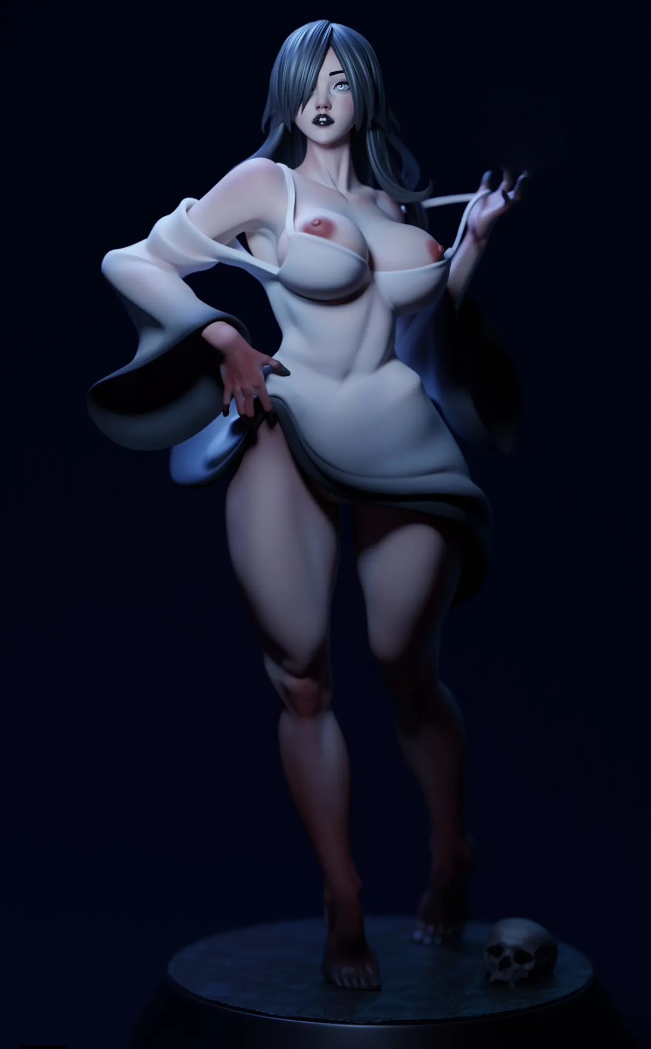 Statue Sadako | The Ring Fan art par E.S Monster SFW,NSFW 3d printed statue,3d printed,nsfw statue,3d printed figure,Sadako Statue,The Ring Statue