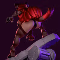 Statua Catgirl | Hell Vixens Fan art di Azaak3d SFW 3d printed statue,3d printed,sfw statue,Hell Vixens statue,Catgirl Statue