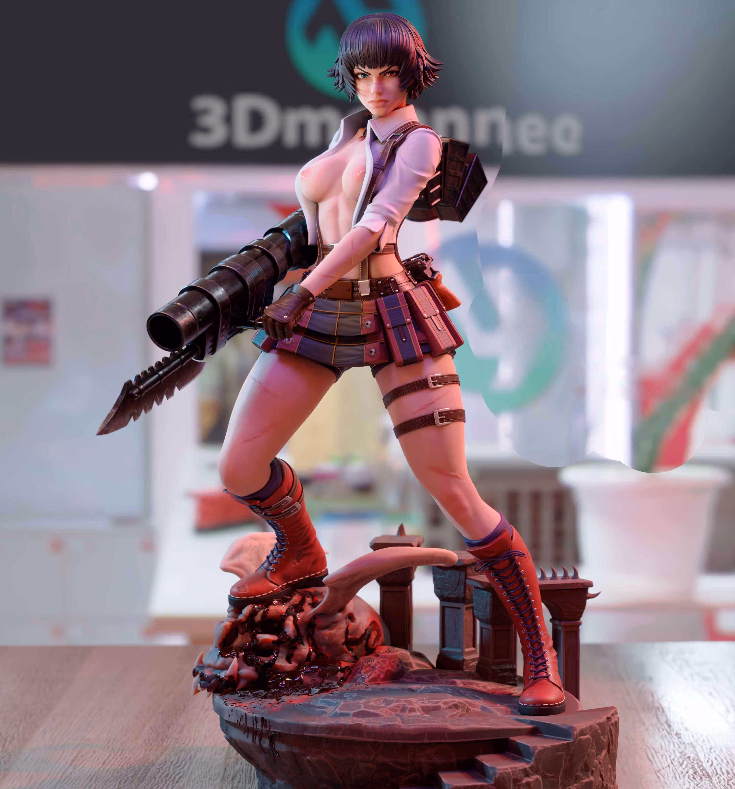 Lady Statue | Devil May Cry Fan Art by 3Dmoonn SFW,NSFW 3d printed,3d printed statue,Lady Statue,Devil May Cry statue,3d printed figure,nsfw statue