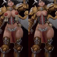 Battle Thicc Saint Celeste Statue | 40k Fan Art by Digital Dark SFW,NSFW,Futa 3d printed statue,3d printed,nsfw statue,futa statue,futa figurines,futanari figurines,futanari statue,3d printed figure,Battle Thicc Saint Celeste Statue,warhammer 40k statue