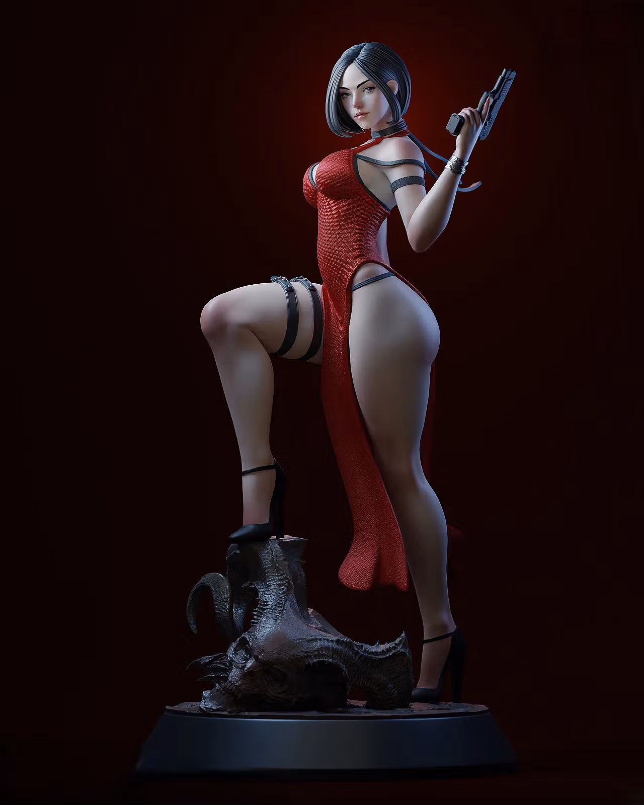 Statue Ada Wong v2 | Resident Evil Fan art par E.S Monster SFW,NSFW 3d printed,3d printed statue,Resident Evil Statue ,nsfw statue,Ada Wong statue 