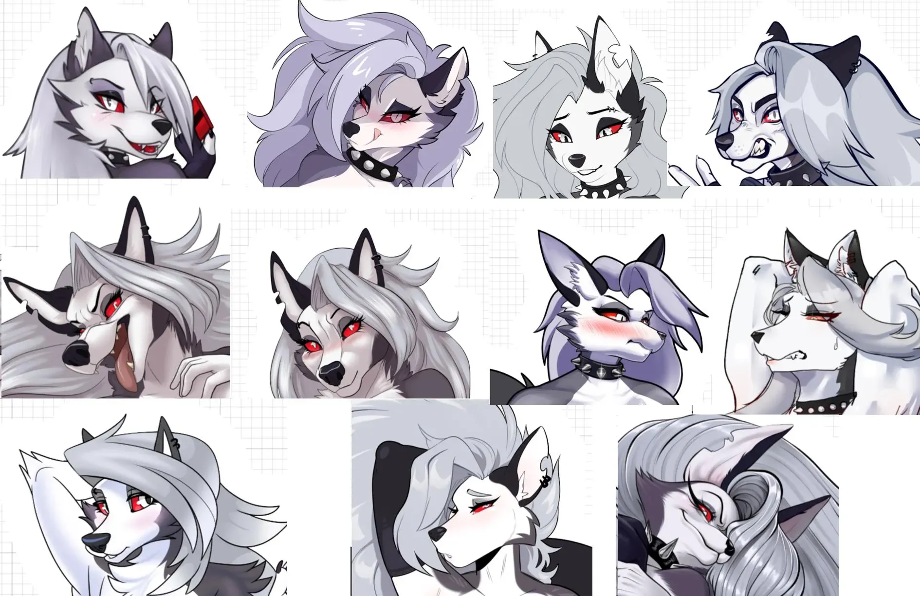 Loona 2 Mega Pack Sticker | Helluva Boss Vinyl Sticker NSFW furry sticker,Helluva Boss sticker,nsfw sticker,loona sticker,stickers