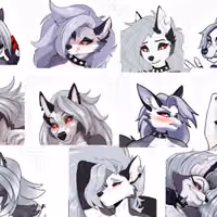 Loona 2 Mega Pack Sticker | Helluva Boss Vinyl Sticker NSFW furry sticker,Helluva Boss sticker,nsfw sticker,loona sticker,stickers